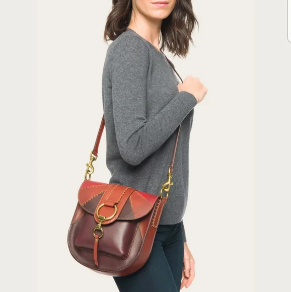 Frye colorblock saddle bag - Picture 4 of 10